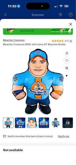 Bleacher Creatures WWE John Cena 24" Bleacher Buddy Plush New