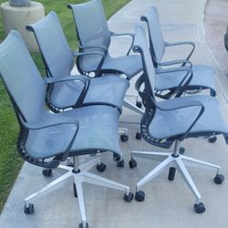 Herman Miller Setu Silver Office Desk Gaming Chairs 