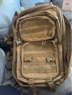 Beige tactical style backpack(read description)