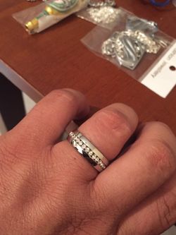 Men's wedding ring stainless steel size 10 1/2