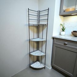4 Tier Corner Shelf - 62” Tall - Foldable 