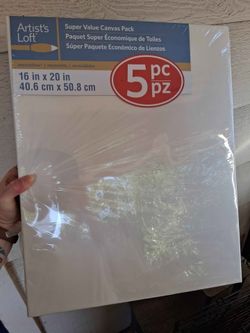16x20 stretch canvas. Pack of 5