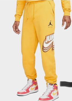 Nike Air Jordan Jumpman Gold Joggers Sweatpants Mens Size XL