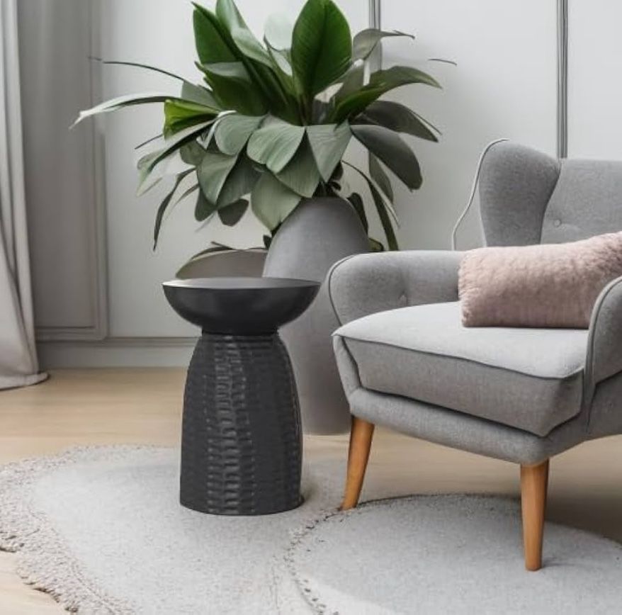 SIMPLIHOME Boyd 13-inch Wide Solid Mango End Table in Black, Contemporary-Style Accent Table for Living Room, Bedroom, or Family Room, Assembled 