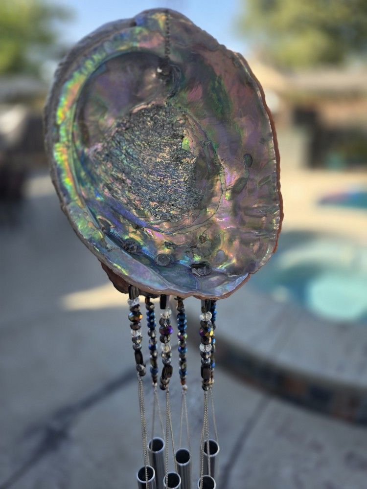 Abalone Shell Wind chimes. Set Of Two