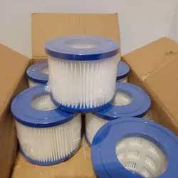 6 Pack Size VI SPA Filter Cartridge Pleated Blue White Hot Tub Pool Filter