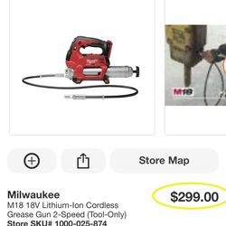 M18 18V Lithium-Ion Cordless Grease Gun 2-Speed (Tool-Only)