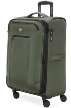 SwissGear Softside Spinner Luggage – Olive Green