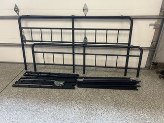 King size farmhouse metal bed frame
