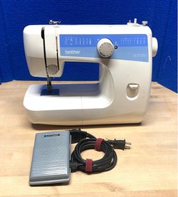 Brother Sewing Machine With Pedal Manual White Blue Pattern LS2125i