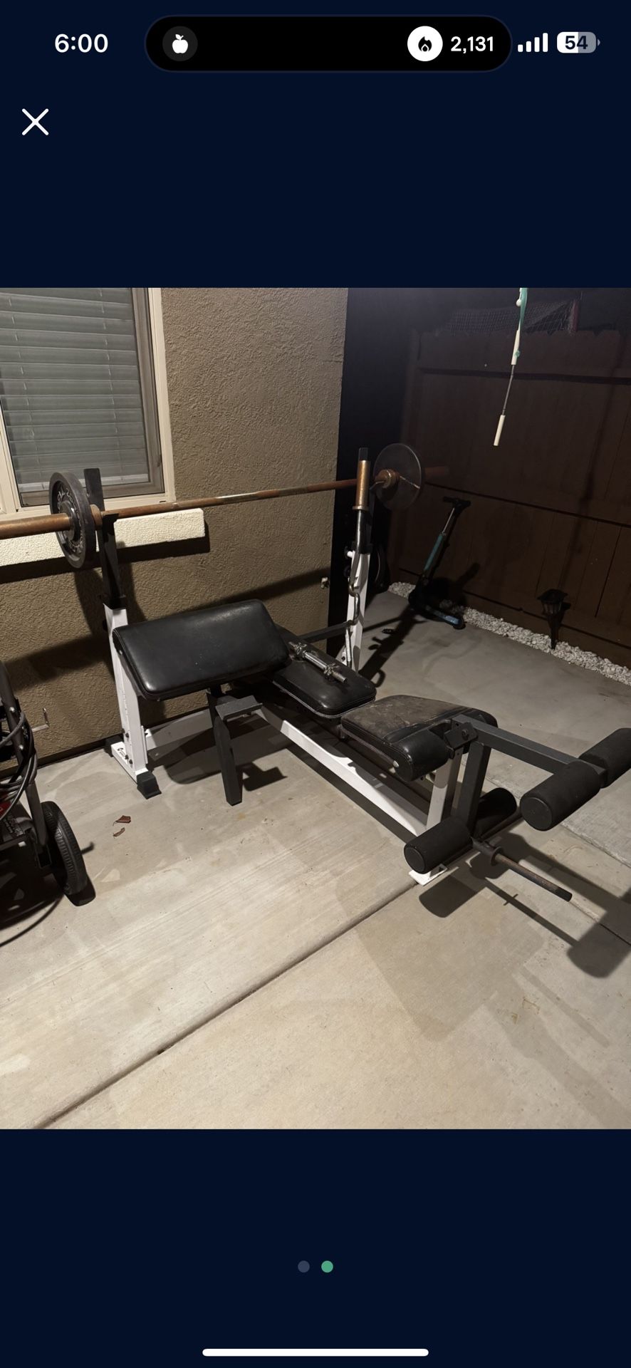 Weights And Bench With Bars
