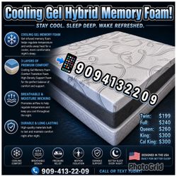 Cal King Organic Cooling Gel Hybrid Memory Foam Mattress!