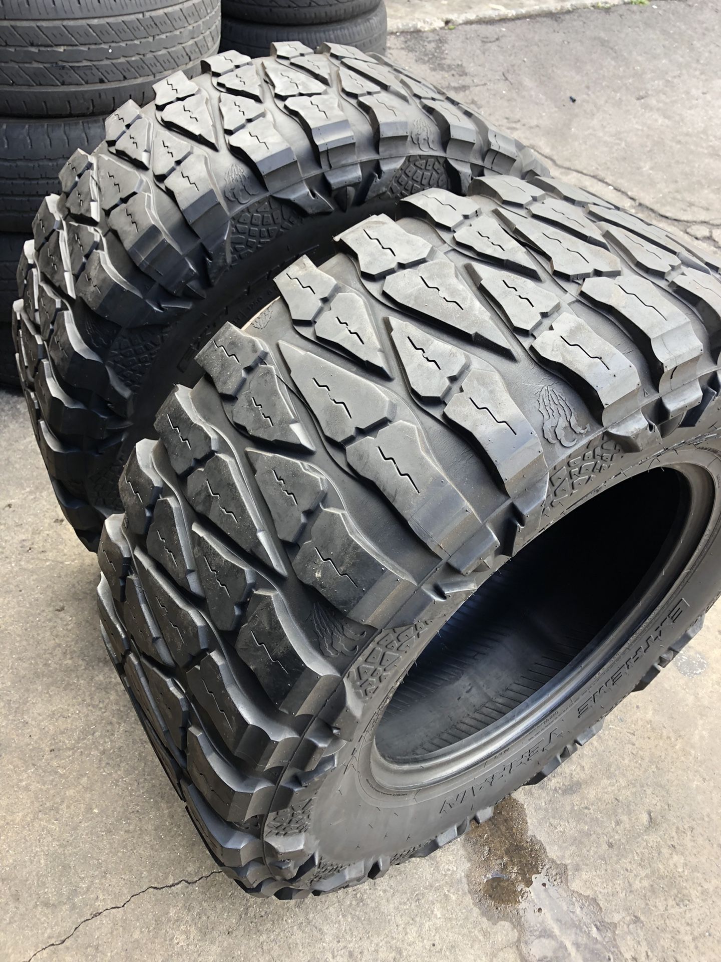 38/15.50R20 Nitto mud grappler Tires (2 for $280)