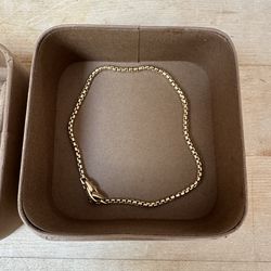 David Yurman Men's 18K Yellow Gold Chain Box Link Bracelet, 2.7mm