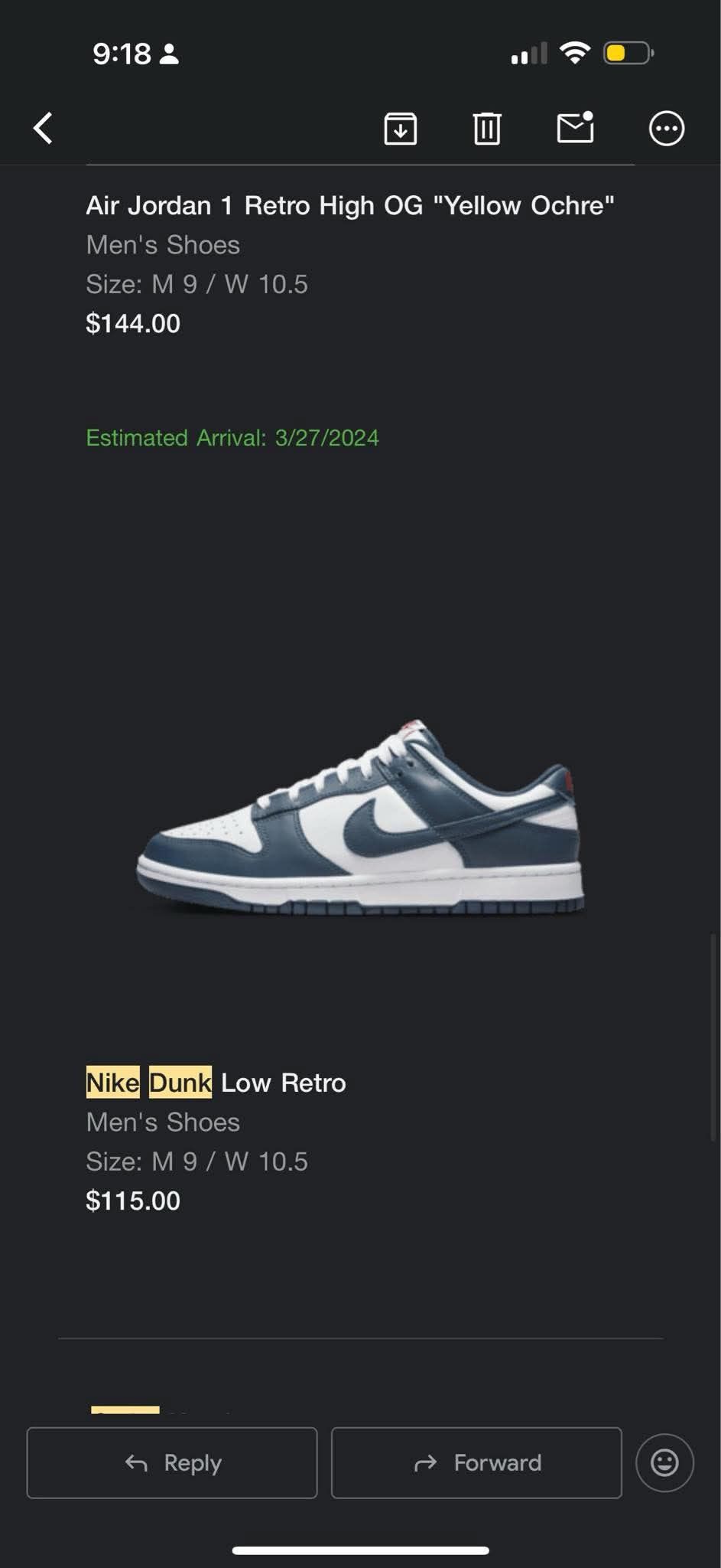 Nike Dunks - Valerian Blue Size 9. With Nike receipt
