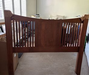 Queen oak headboard - never used