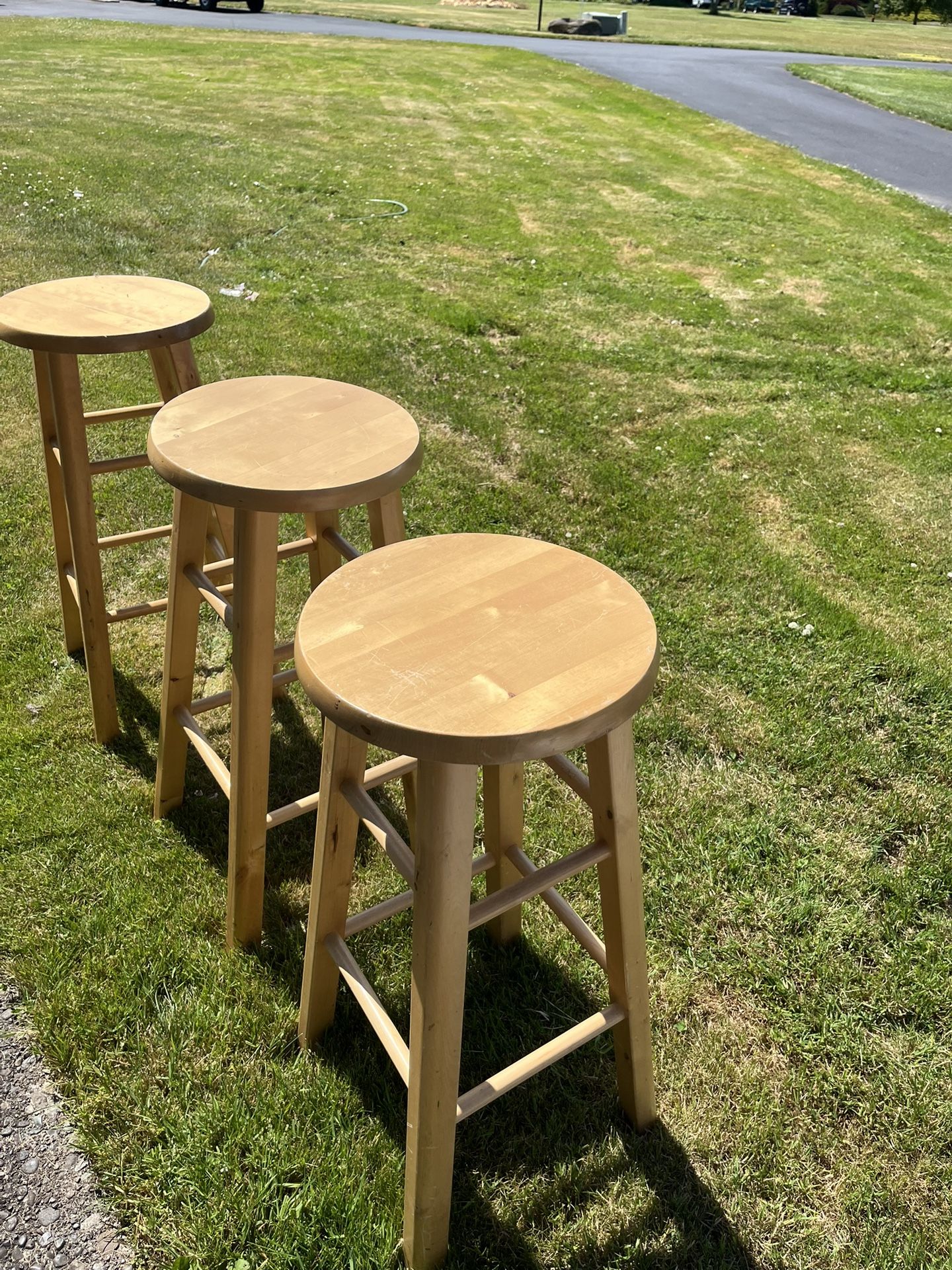 3 Wooden Stools