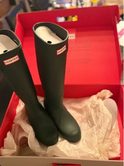 Hunter Original Tall Rain Boots Womens Size 8 Hunter Greenx