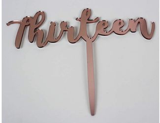 “Thirteen” cake topper