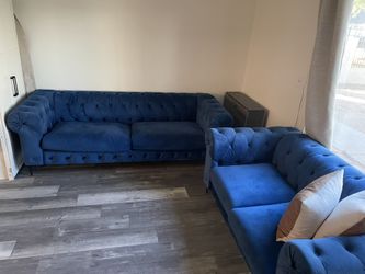 Blue Velvet Couches