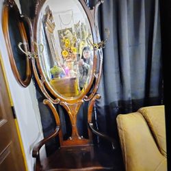 Antique Hall Tree With bench Seat Gorgeous ,1910 Era, By