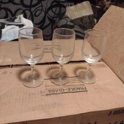 15 Wine Glasses (not crystal) 