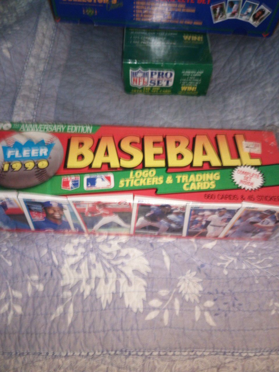 Fleer 1990 10th anniversary edition baseball cards logo stickers and trading cards 660 cards and 45 stickers complete set unopened box