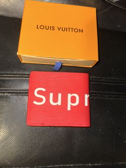 Red Designer Box Logo Wallet