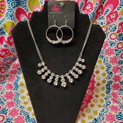 Paparazzi Rhinestone Necklace and Earring Set