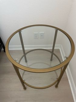 Glass side table - 24 inch