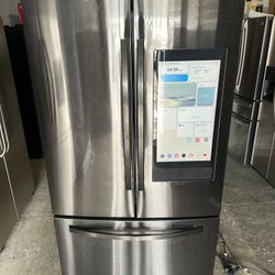 36” SAMSUNG STAINLESS STEEL DARK FRIDGE REFRIGERATOR NEVERA HELADERA FRIO REFRIGERADOR GOOD CONDITION DELIVERY 🚚 FREE WARRANTY 100 DAYS