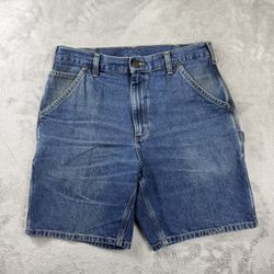Carhartt Shorts Men's B28 DPS Loose Original Fit Denim Deepstone Work Size 32