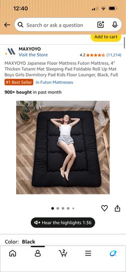 Japanese floor mattress