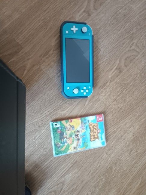 Nintendo Switch Lite Teal With Animal Crossing New Horizons No Charger