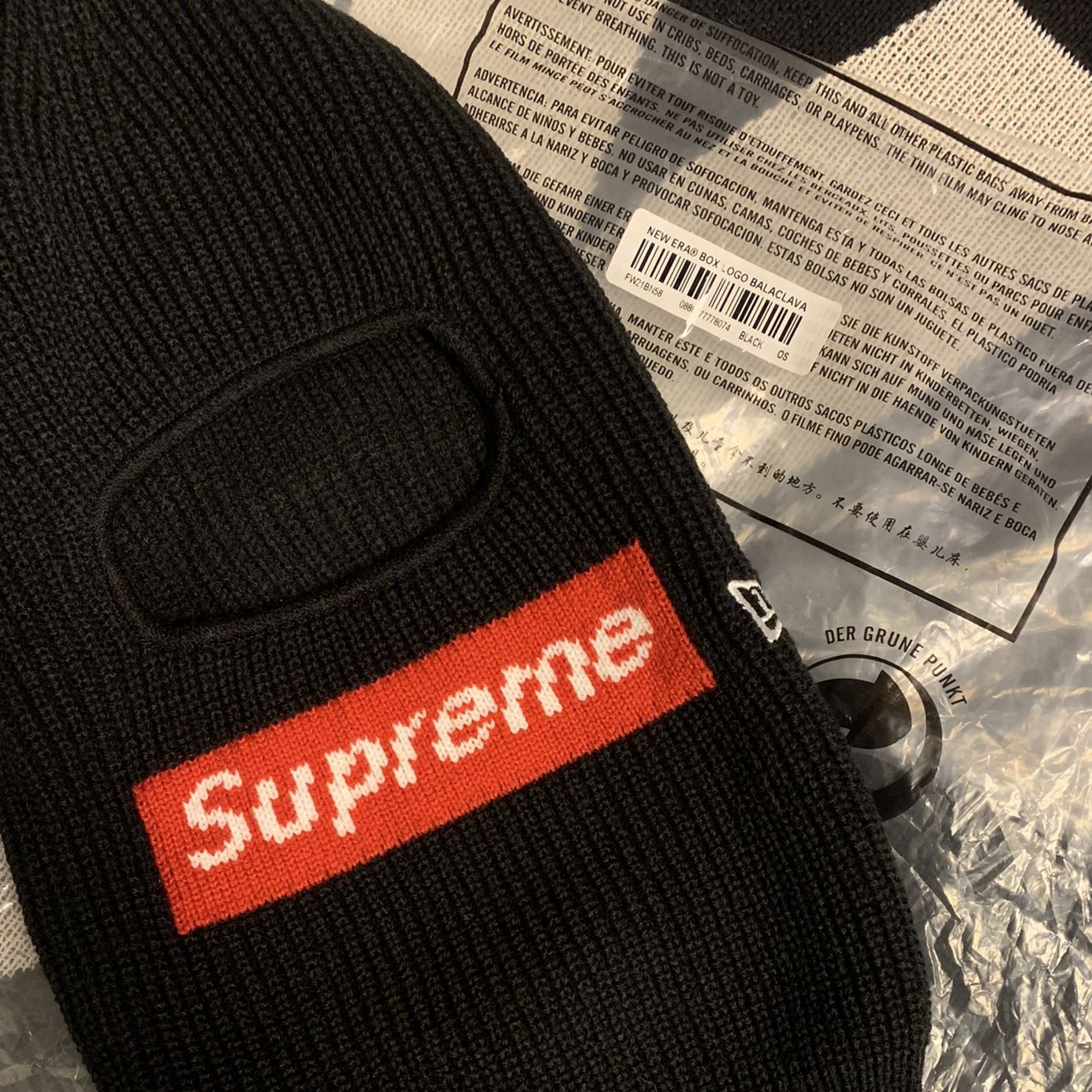 Supreme New Era Box Logo Balaclava Unisex Style : Fw21bn58