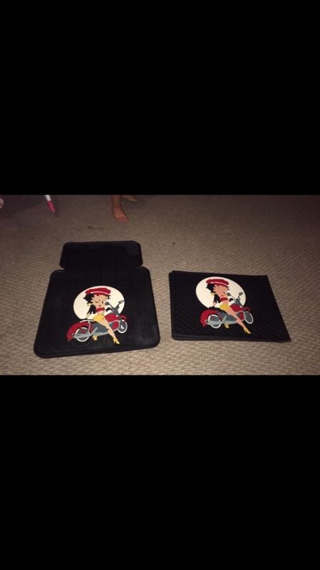 11-Piece Betty Boop Car Accessories Set - Floor Mats, Seat Covers, Steering Wheel Cover