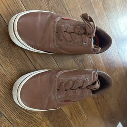 Brown Pleather Shoes 