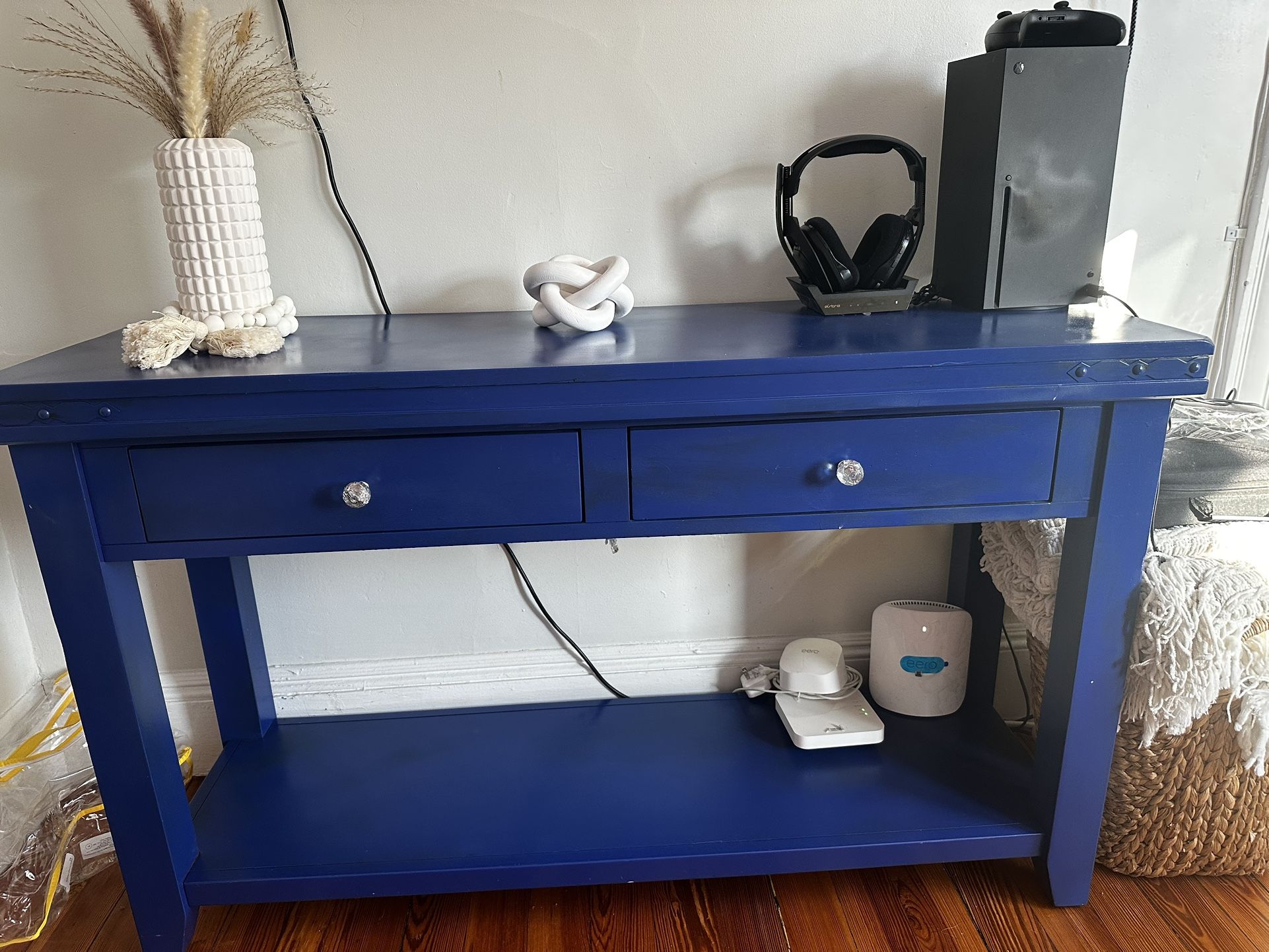 Blue Console Table