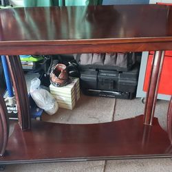 VINTAGE Cherry Wood Console Table