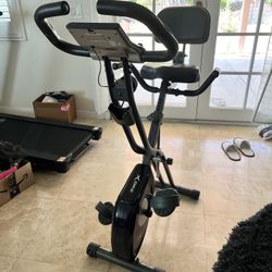 Folding Exercise Bike with Back Support – Works Great