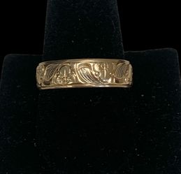 Gold wedding band #32305