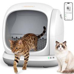 Self cleaning cat litter box