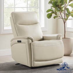 Sanders Leather Power Recliner with Power Headrest - New in Box!