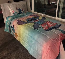 White Twin bed