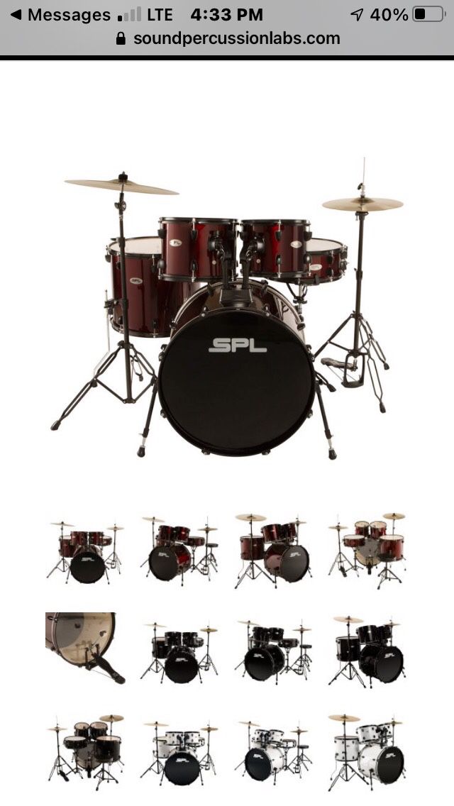 Sound Percussion Labs complete 5 piece Drum Set