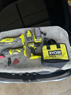 Ryobi tools with bag, batteries and charger new