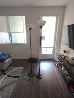 Black Floor Lamps Set of 2