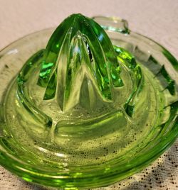 Uranium Glass Citrus Juicer