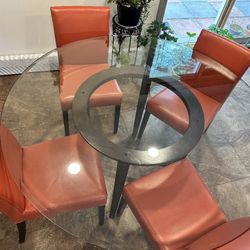 Glass Table And Chairs