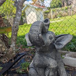 Elephant Fountain 18 Inch Tall, 15 Wide, All Concrete 